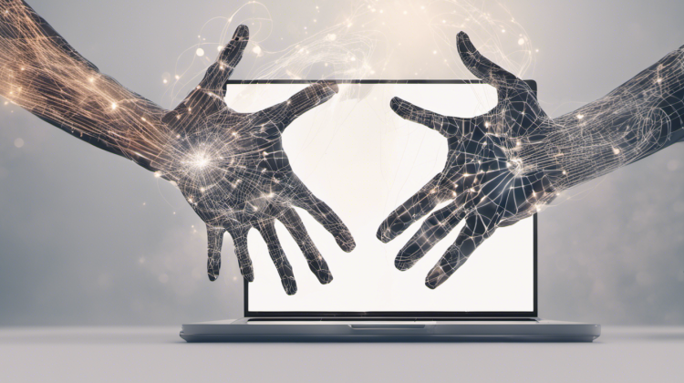 digital touching hands